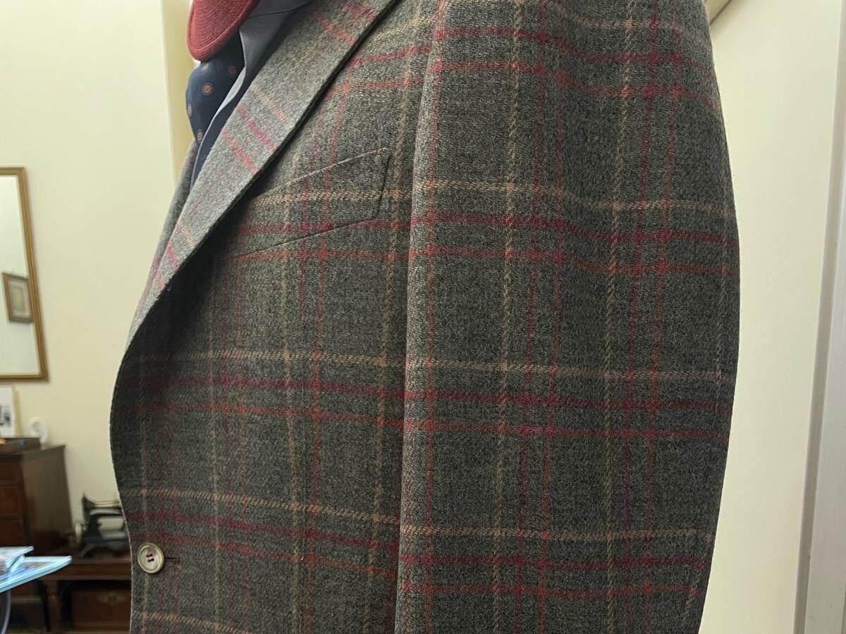 Giacca mattina 2 bottoni sartoria napoletana antonelli made in italy handmade tailor