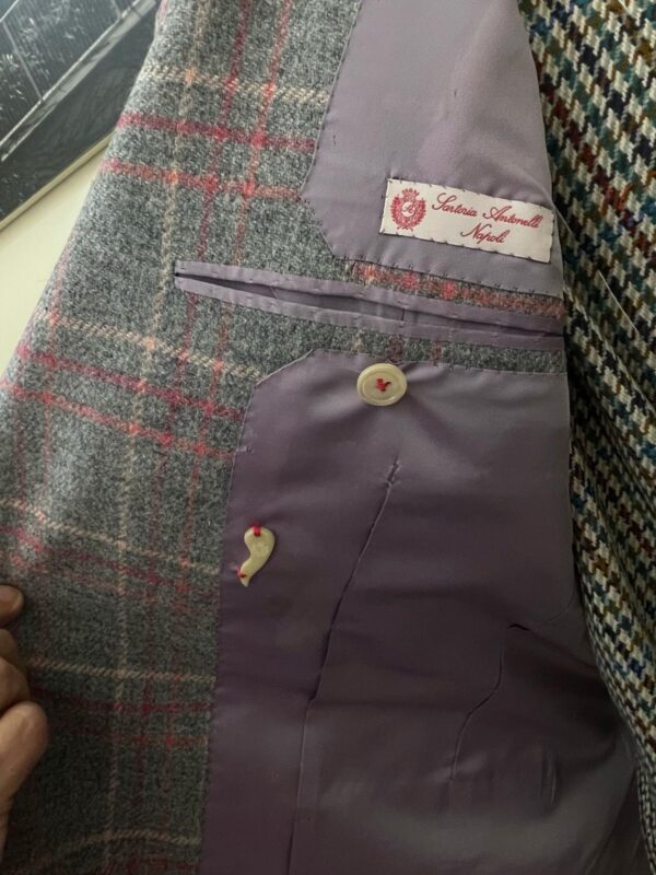 Giacca mattina 2 bottoni sartoria napoletana antonelli made in italy handmade tailor
