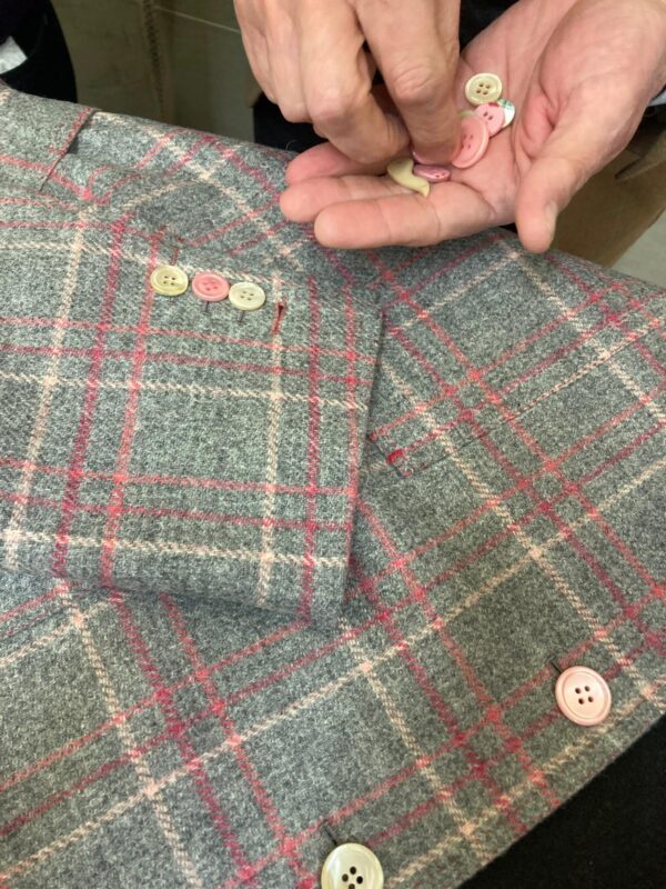Giacca mattina 2 bottoni sartoria napoletana antonelli made in italy handmade tailor