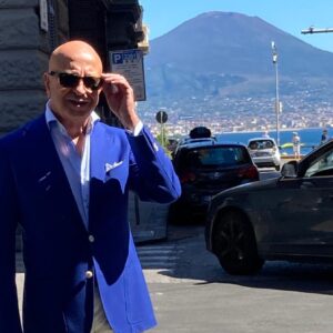 Giacca mattina bluette 2 bottoni sartoria napoletana antonelli made in italy handmade tailor